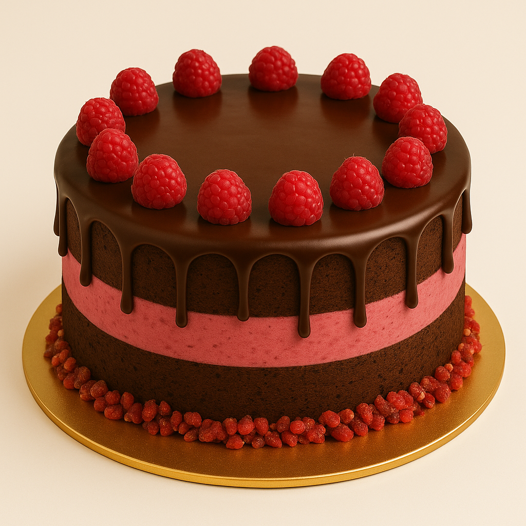 Dark Chocolate Raspberry Cake