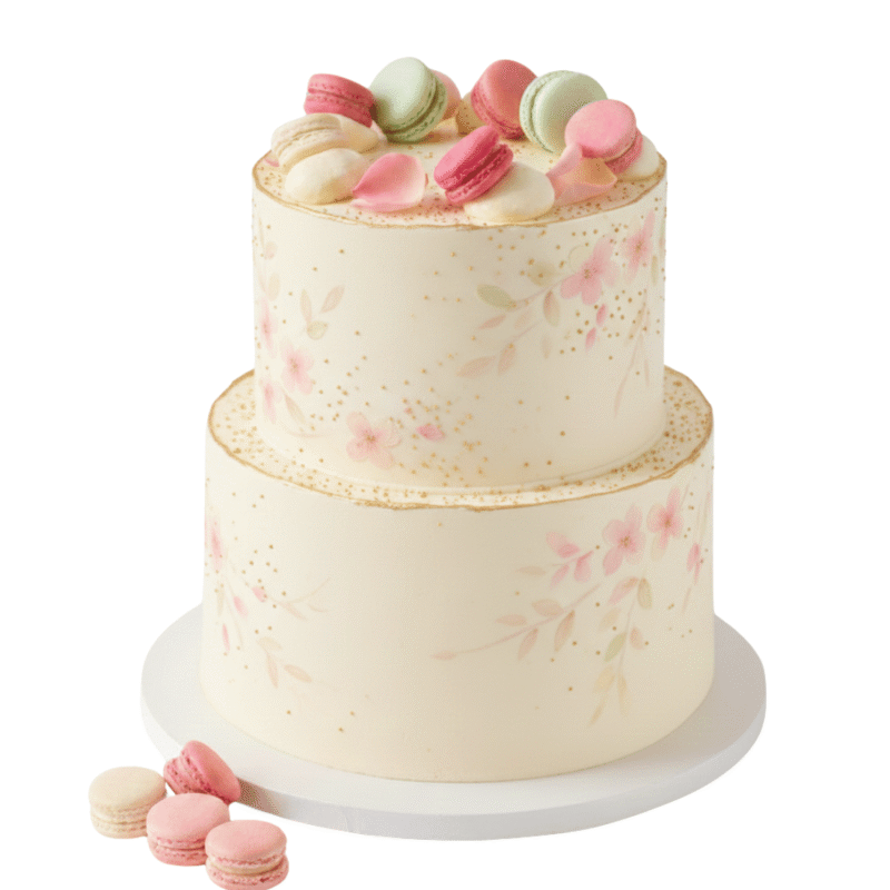 Pastel Macaron Pink Cake