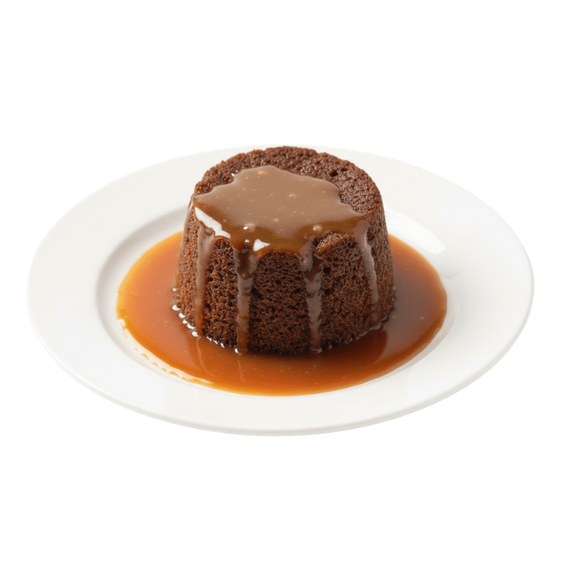 Sticky toffee pudding with caramel sauce